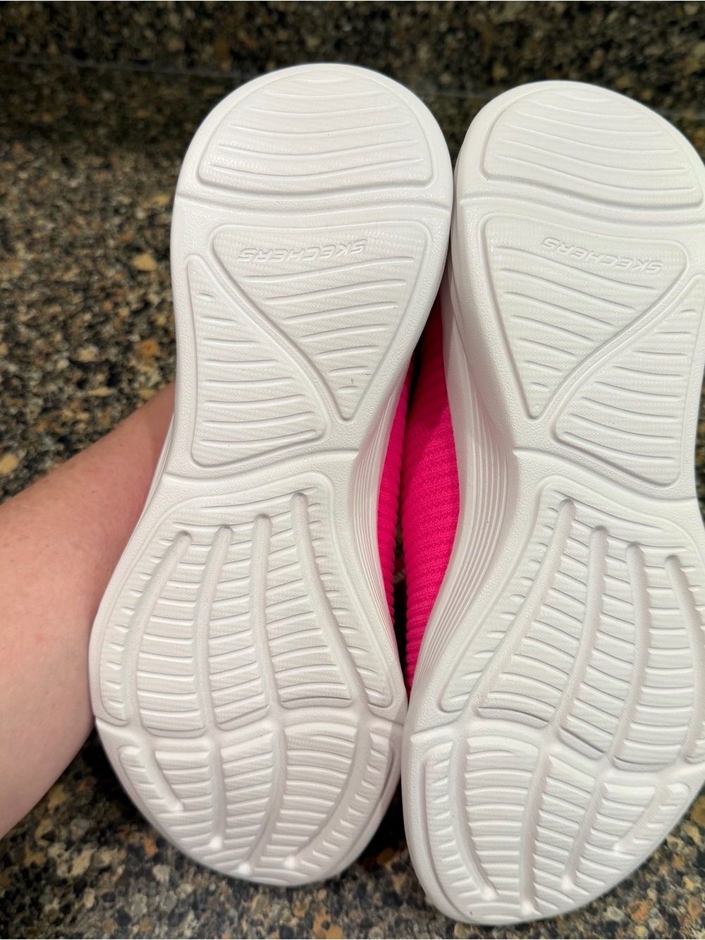 Skechers Women's Pink Slip-On Stretch Knit Walking Shoes new 8.5 - Picture 5 of 8